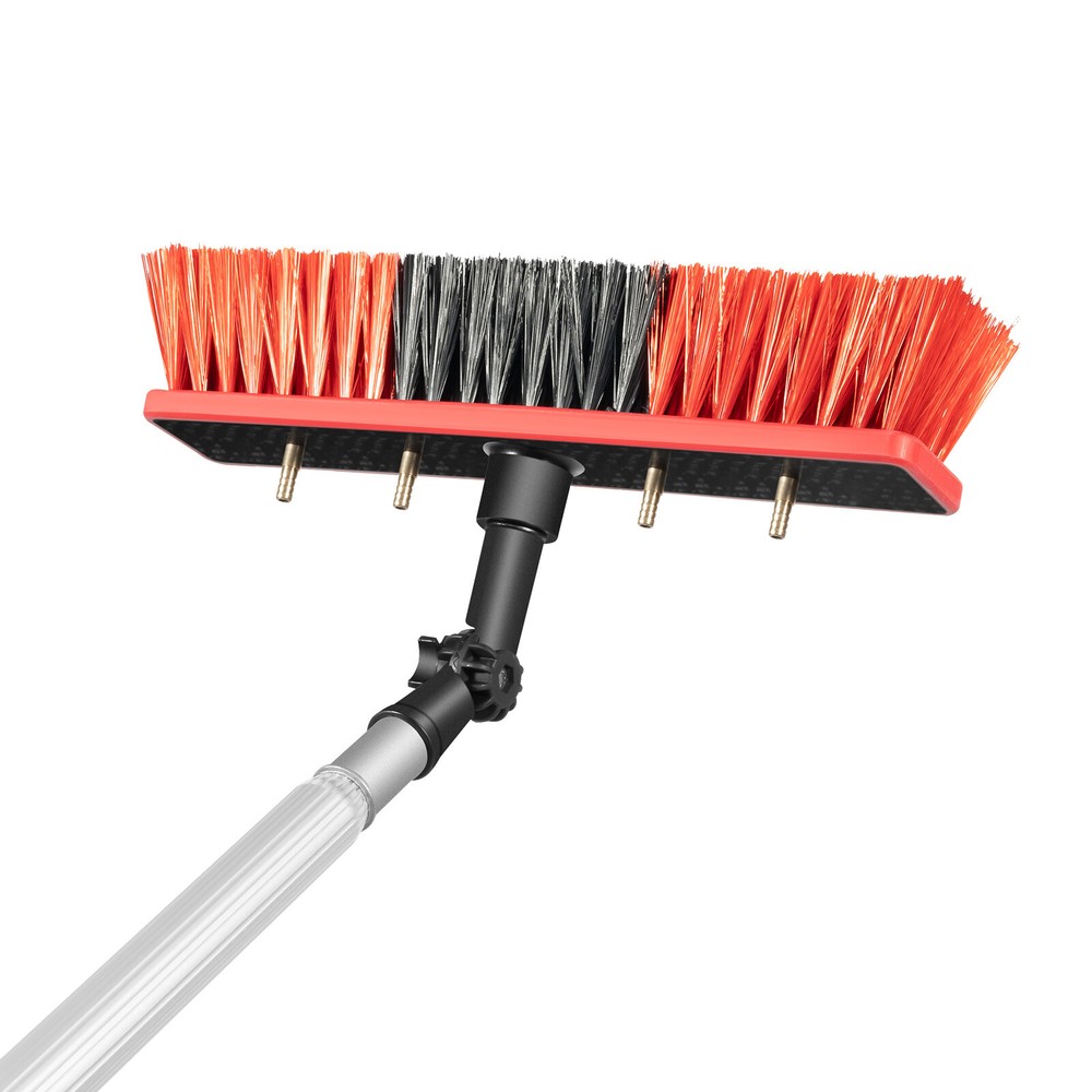 26FT Telescopic Water Fed Pole Cleaning Brush Tool For Window Solar Panel Clean