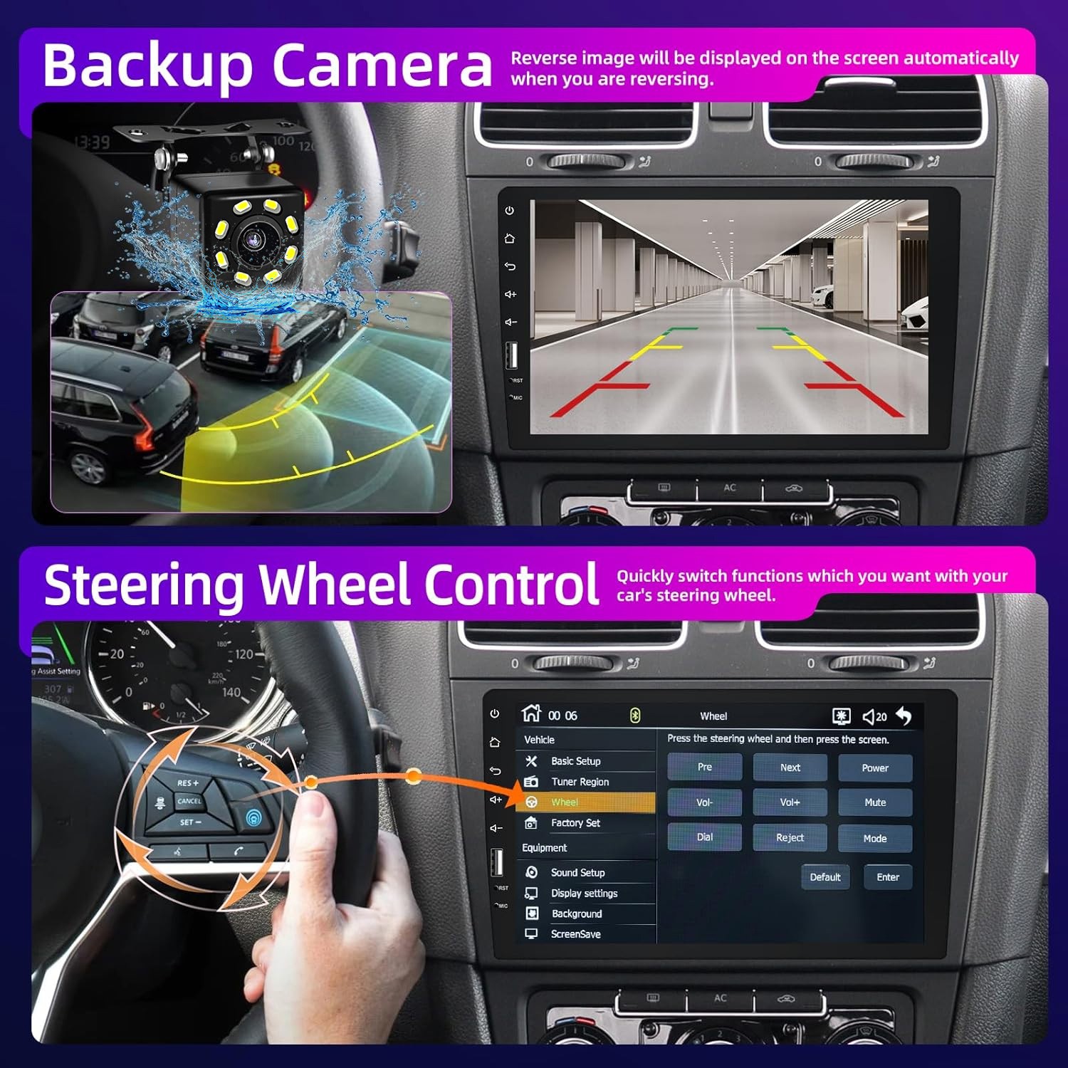 For 1993-2002 Toyota Corolla Carplay Android Auto Single 1Din Car Stereo Radio