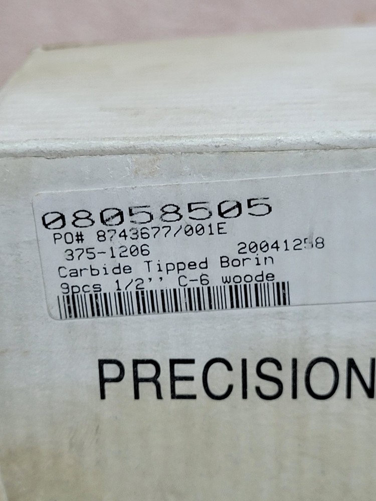 PRECISION BORING BARS CARBIDE TIPPED BORIN 1/2" X 9PC / SET