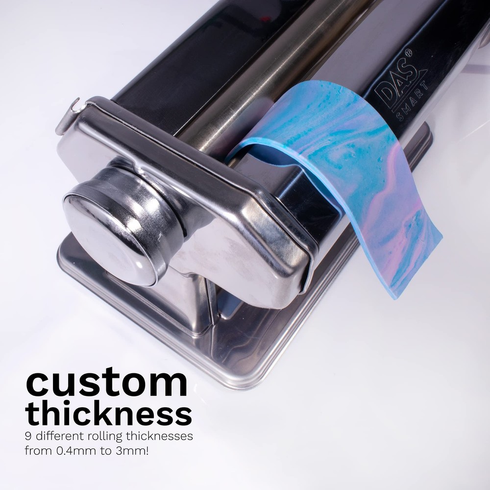 Smart Metal Clay Machine - Clay Roller Machine with 9 Thickness Options - Pol...