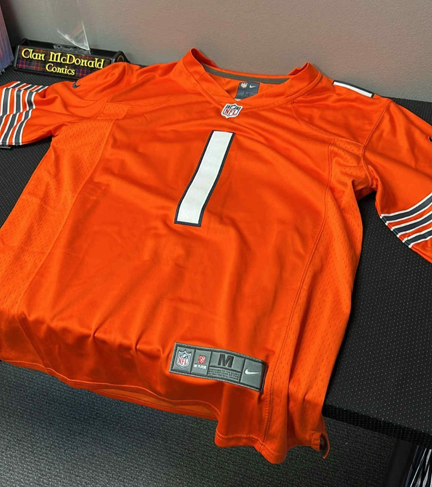 Justin Fields Chicago Bears Orange Jersey Size Medium - Never Worn