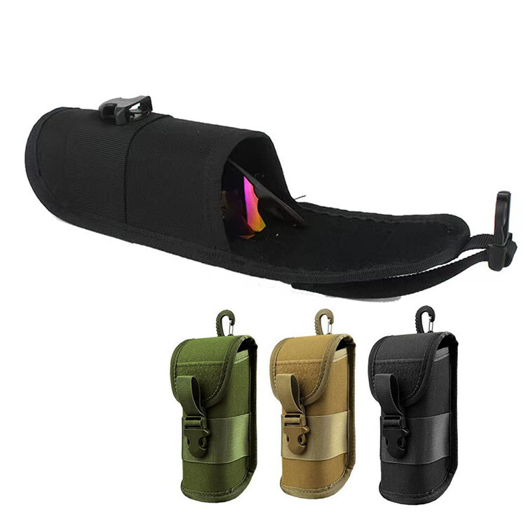 Tactical Molle Eyeglasses Box Shockproof Protective Sunglasses Case Hanging Pack