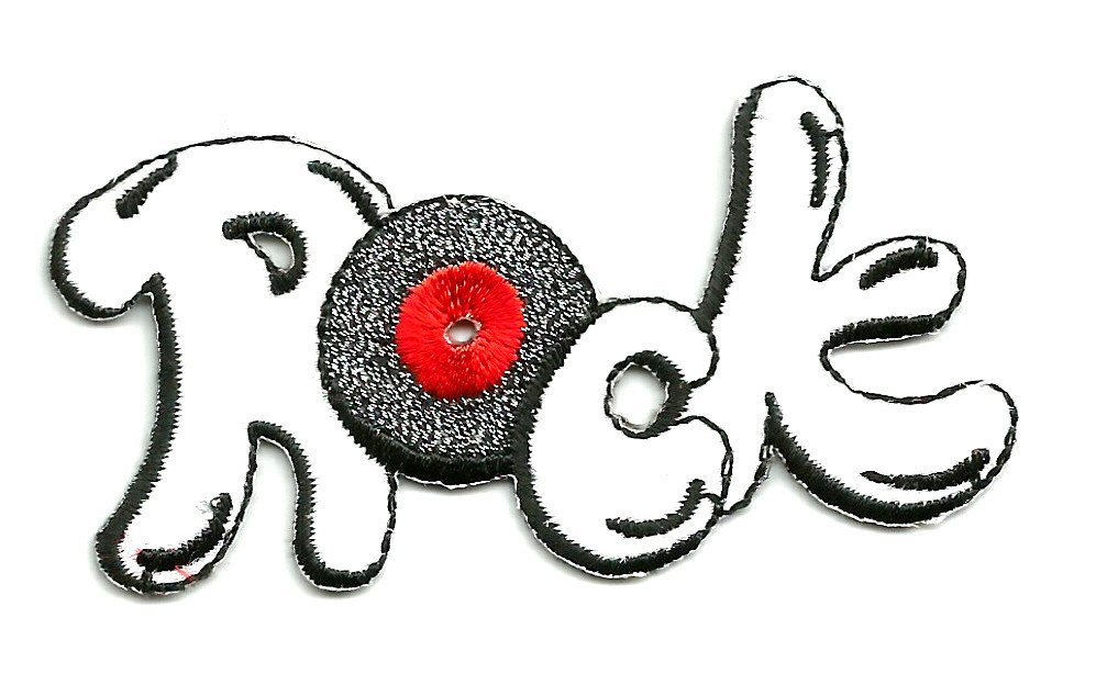 50'S "ROCK" TEXT IRON ON PATCH