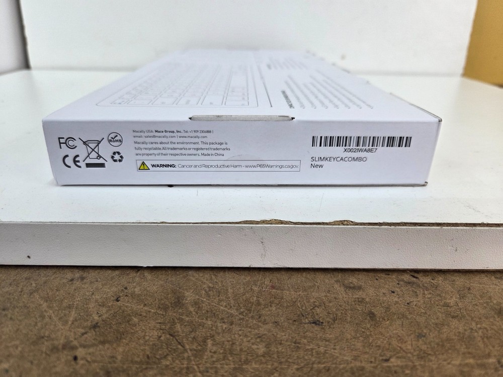 New Macally Compact USB Wired Keyboard and Mouse Combo for Mac and PC