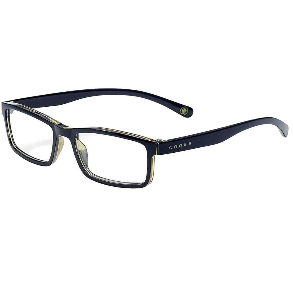 Cross Unisex Reading Glasses Stanford Black Rectangular Frame, +1.00 RD0190-1A