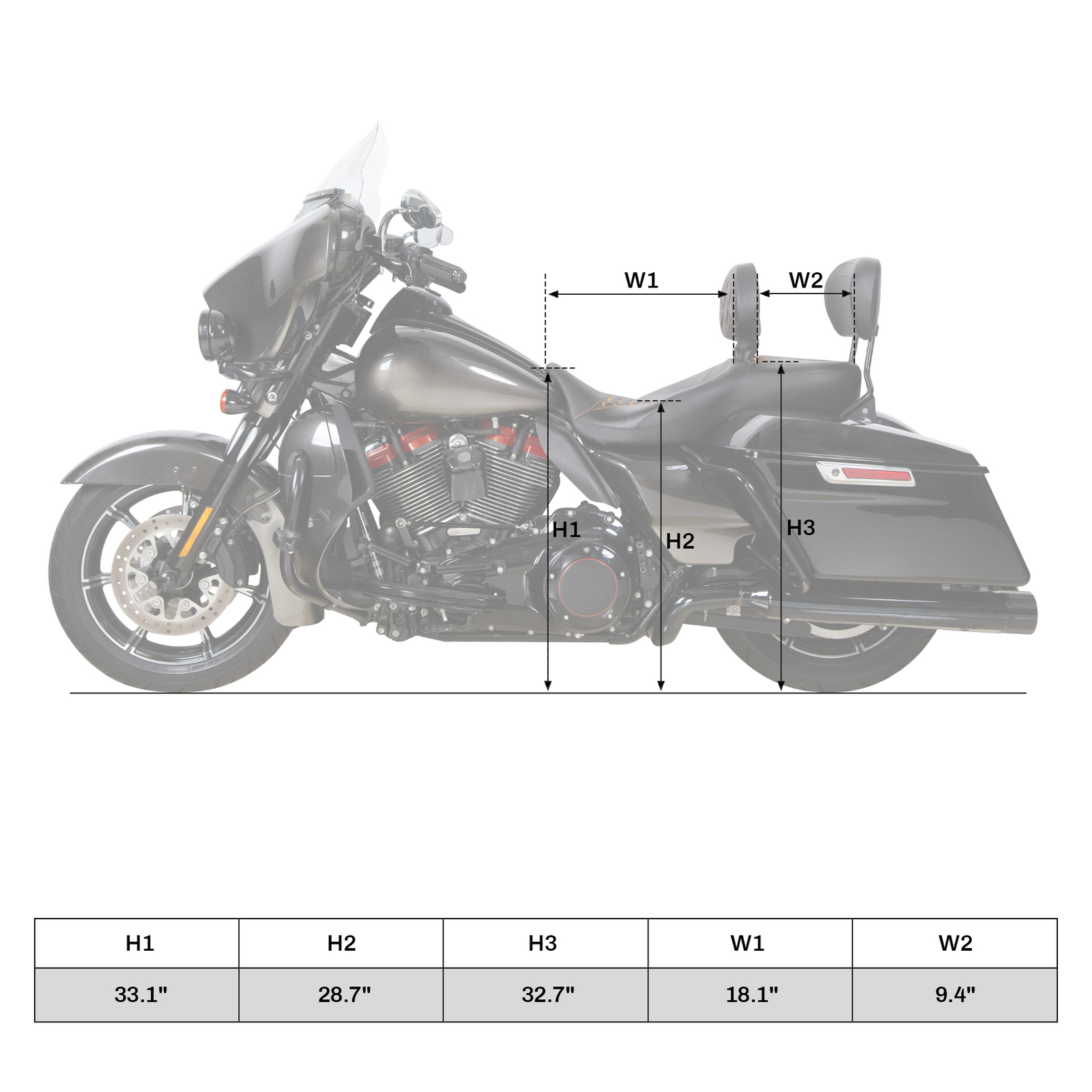 Rider and Passenger Seat For Harley Touring Street Electra Glide Road King 09-23
