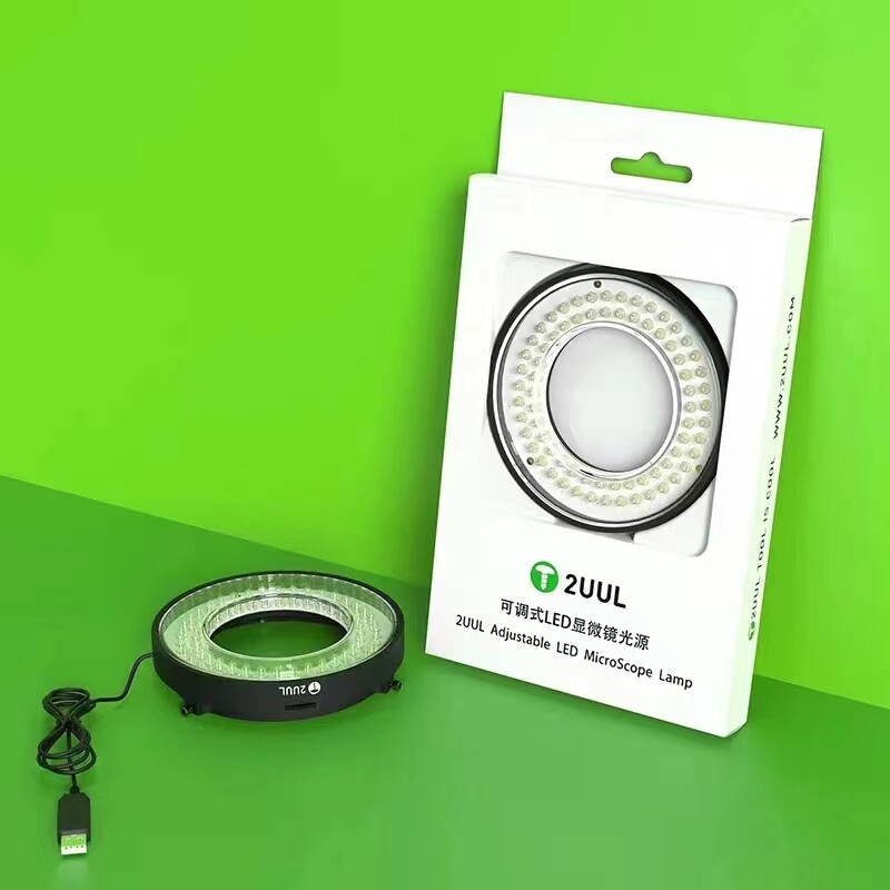 2UUL Adjustable LED Ring Light Monocular Binocular Microscope Camera Lamp Source