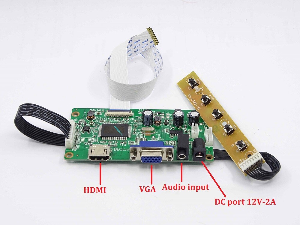 HDMI VGA LCD LED EDP Controller Board Kit For M133NVFC R5 1920X1080 Panel 13.3"