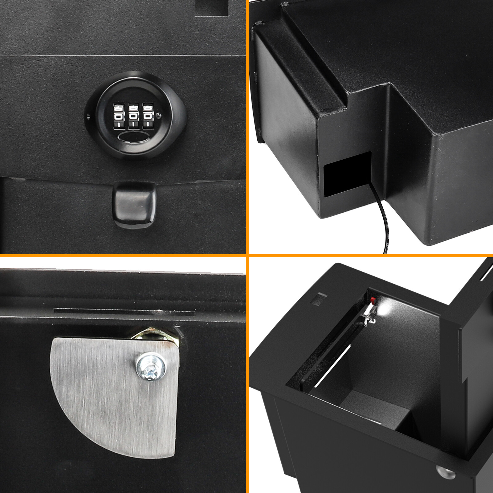 For 2010-2024 Toyota 4Runner 4 Door Center Console Safe Storage w/3 Digit Combo