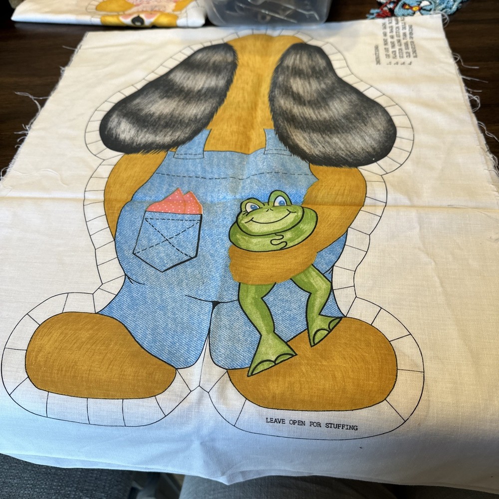 Vintage Sewing Pattern Panel, Uncut, Dog With Overalls Pattern