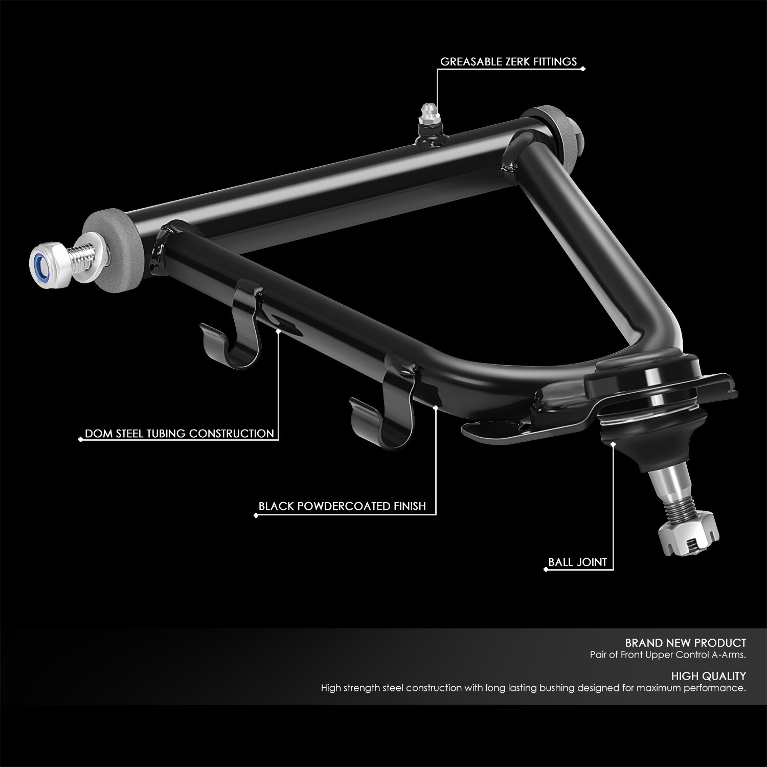 For 1991-2006 Yamaha Banshee 350 YFZ350 Front Upper Lower Control A-Arm Set