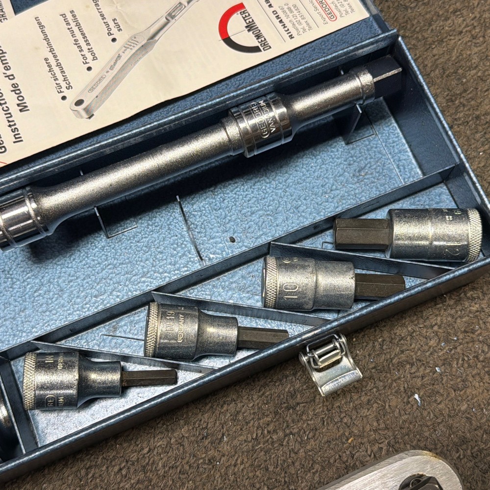 Gedore Rahsol DremoMeter Type B (8566-01) Torque Wrench & 16pc Socket Set