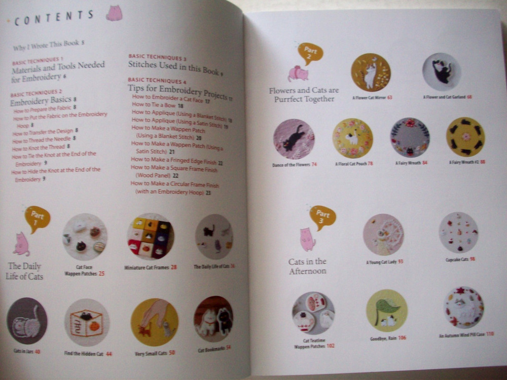 Cat Mania embroidery book patterns & instruction SO CUTE!