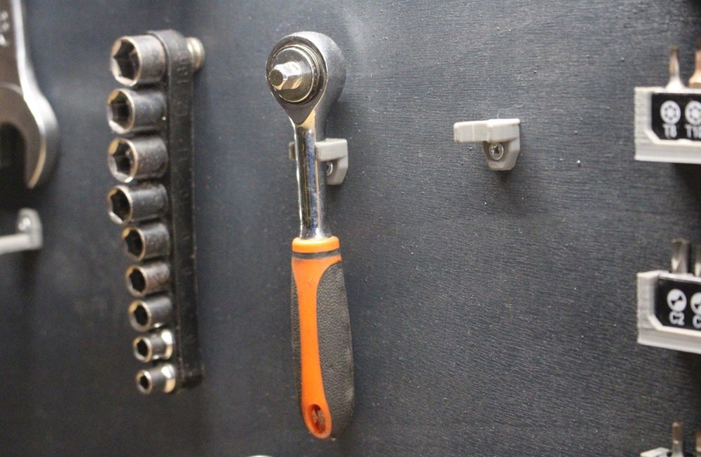 Garage Tool Panel Pegs and Holders - Wall Mount Organization System for Workshop