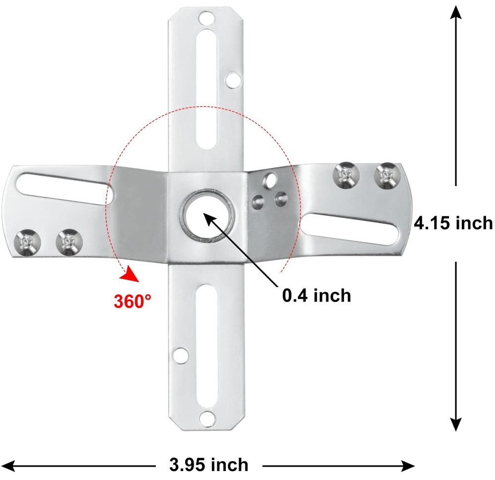 Qc Ceiling Light Fixture Mounting Bracket [Upgraded Crossbar-1, Silver