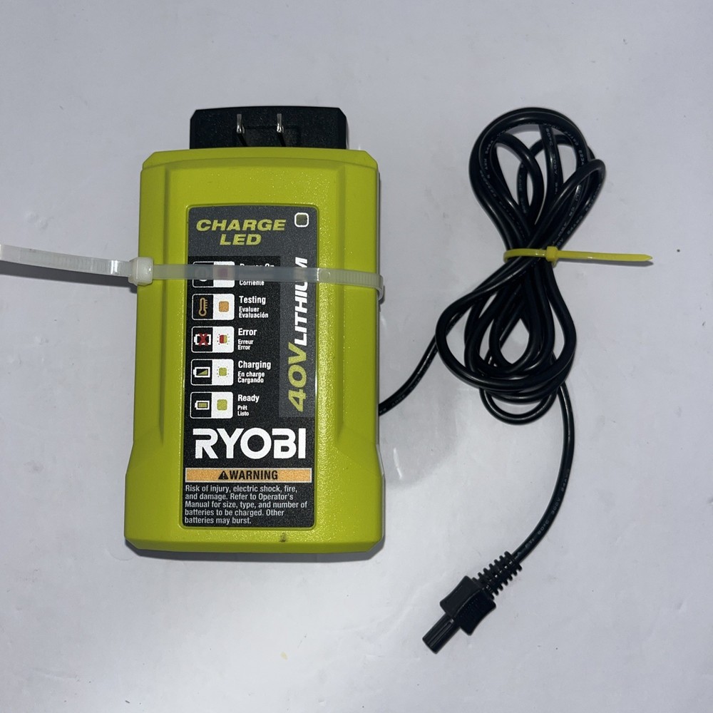 Ryobi 40V Lithium Battery Charger With USB Plug In