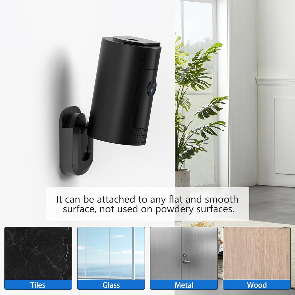 3 Pack Wall Mount Bracket for Camera, Adhesive Camera Mount, No Drill No Screws(