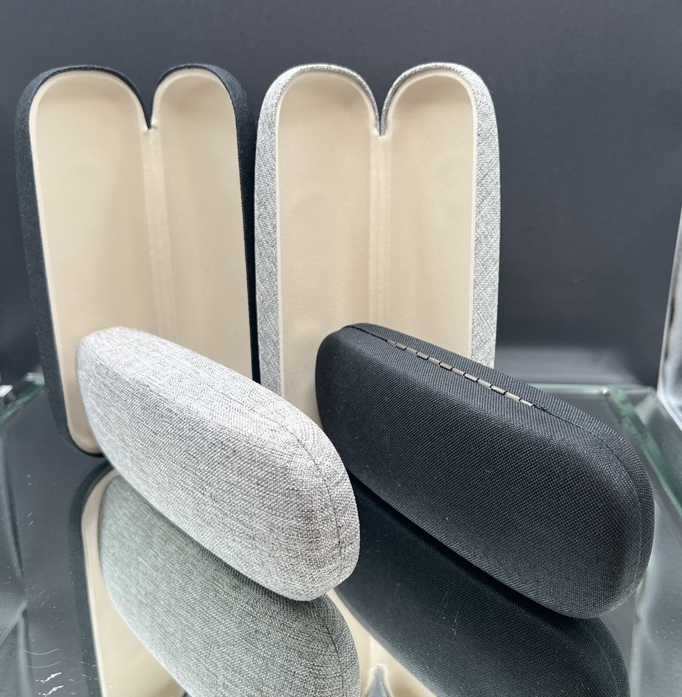 Two Hard Eyeglasses Sunglasses Eyewear Protector Case Gray Or Black