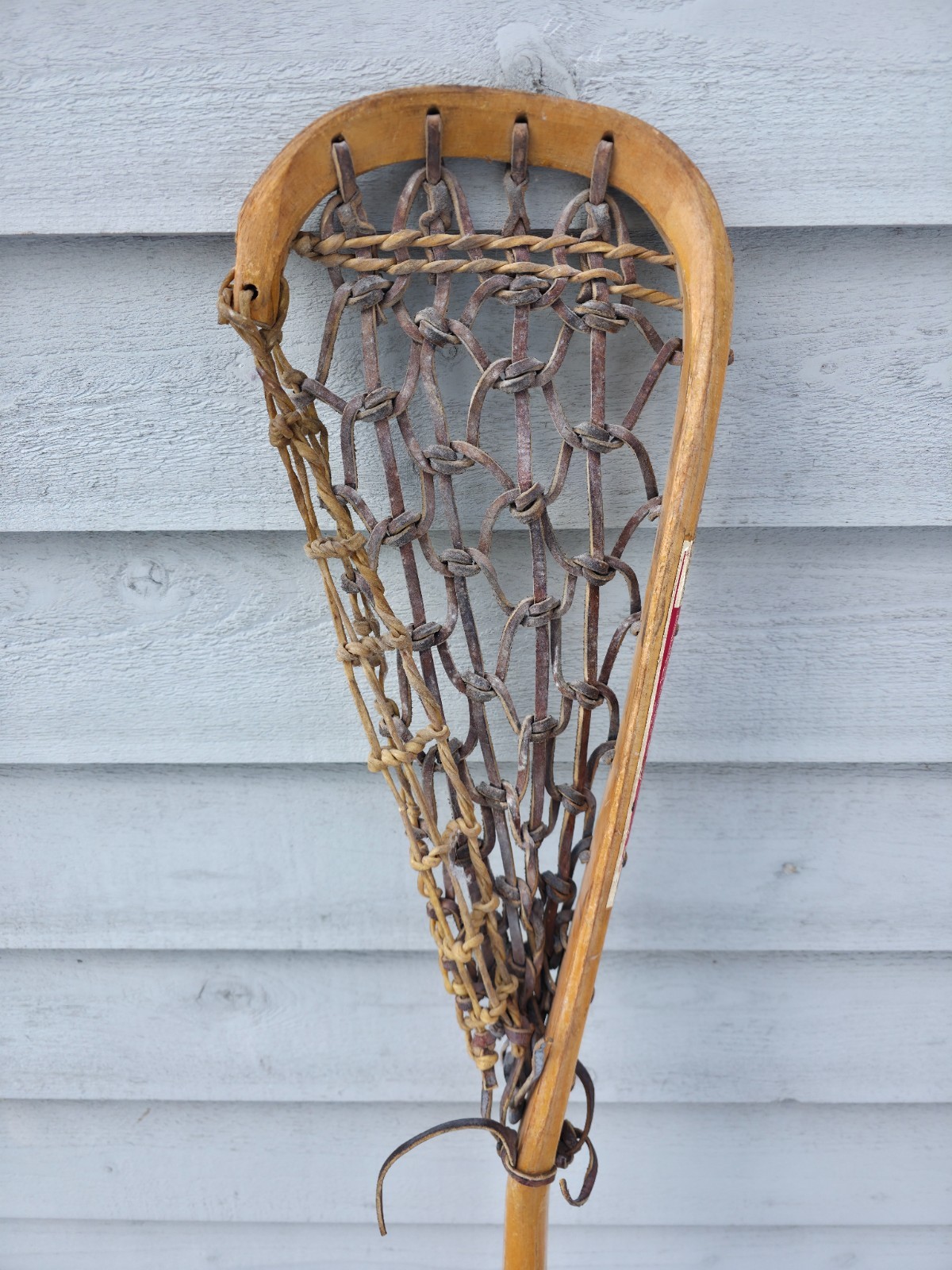Beautiful VINTAGE Old Wooden MOHAWK DELUXE Lacrosse Stick 46" x 8"