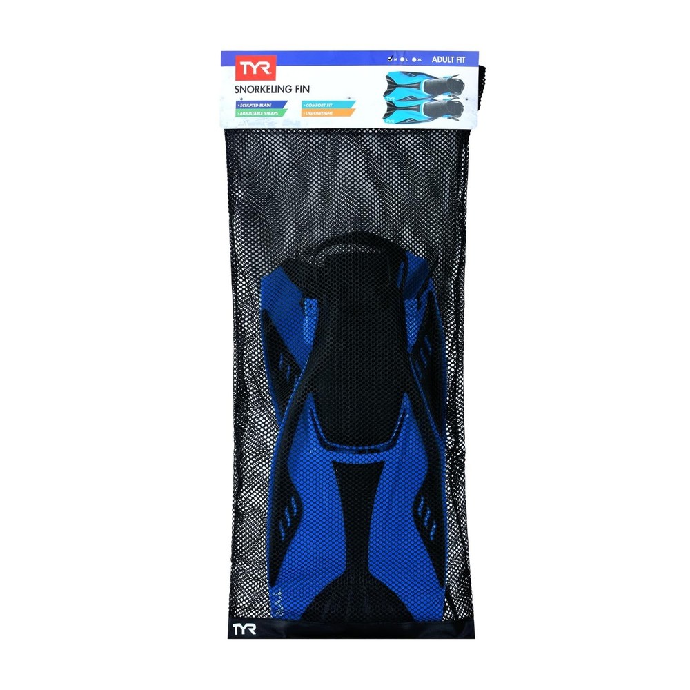 Snorkeling Fin (2), Blue, Large