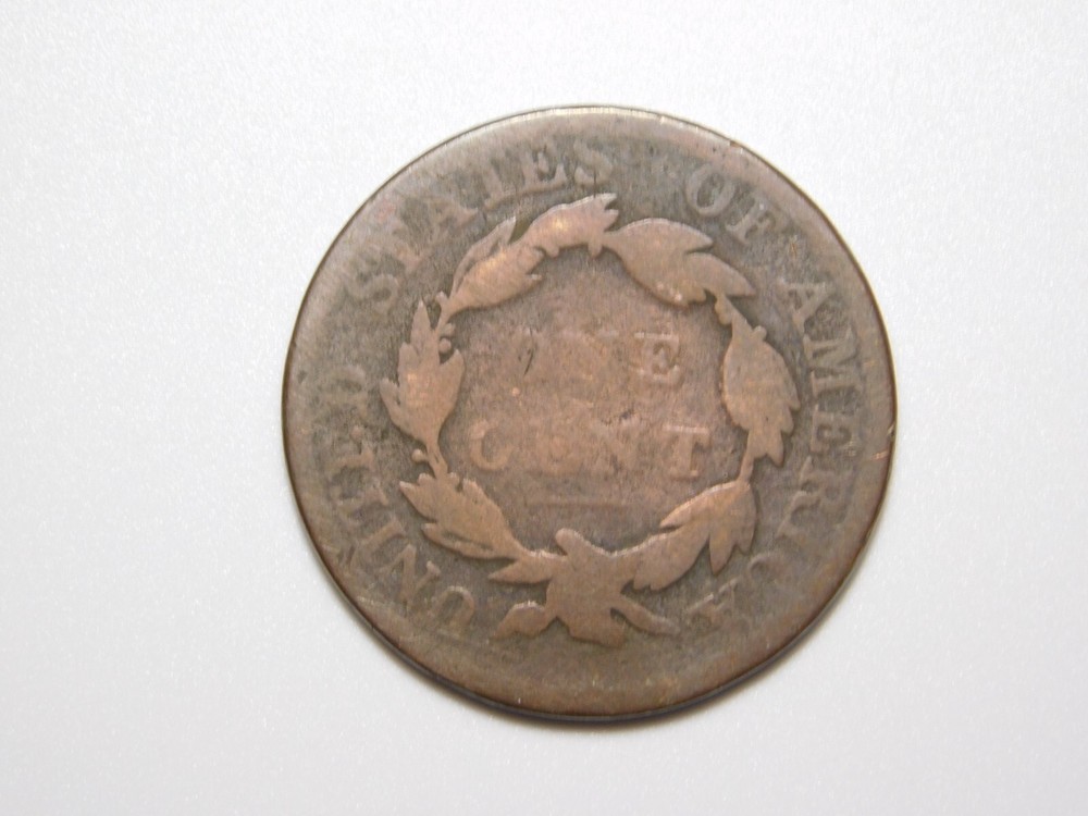 OLD US COPPER COINS 1818 CORONET HEAD LARGE CENT