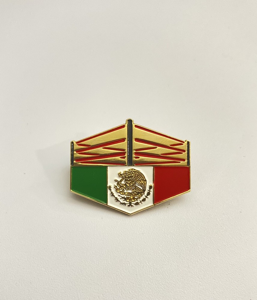 Mexican Flag / Boxing Ring Pin (NEW) Mexico