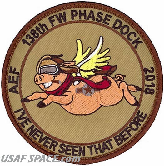 USAF 138TH FIGHTER WING -AIR EXPEDITIONARY FORCE DEPLOYMENT 2018- ORIGINAL PATCH
