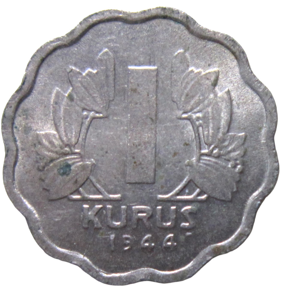 TURKEY. 1 KURUS, 1944.