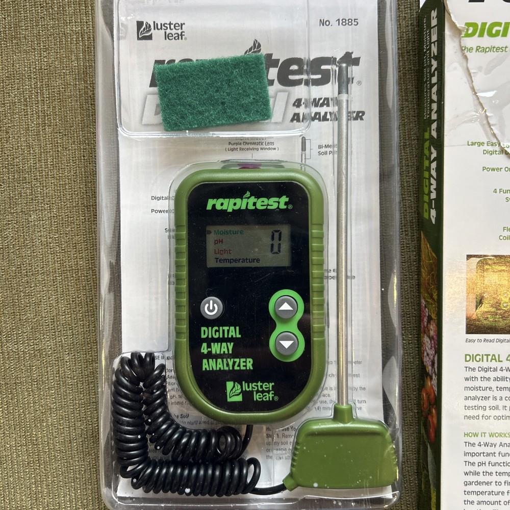 Rapitest 4 Way Digital Soil Analyzer pH Moisture Light Temperature Tester