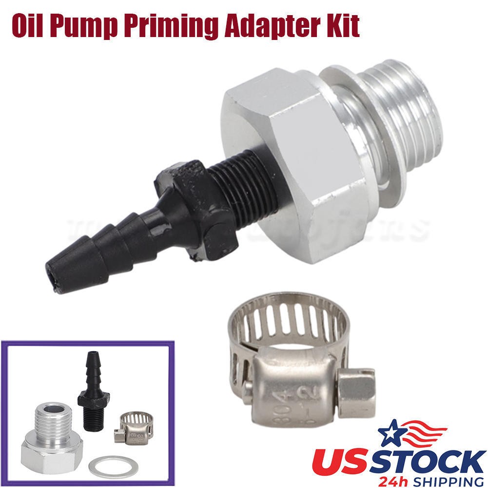 Oil Pump Priming Adapter Kit for All Chevy GM, LS Engines LS1 2 3 LSX - M16x1.5