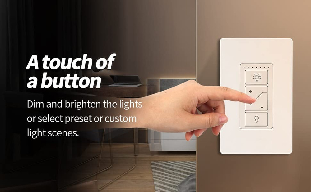 Light Switch, 2.4G&5G Dimmer Switch, Single Pole Smart Switch Compatible with Al