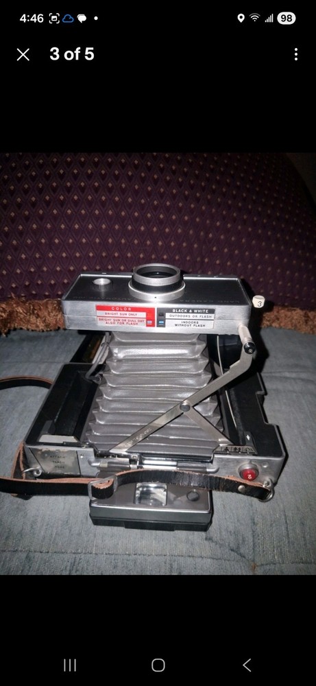 vintage polaroid land camera automatic 100