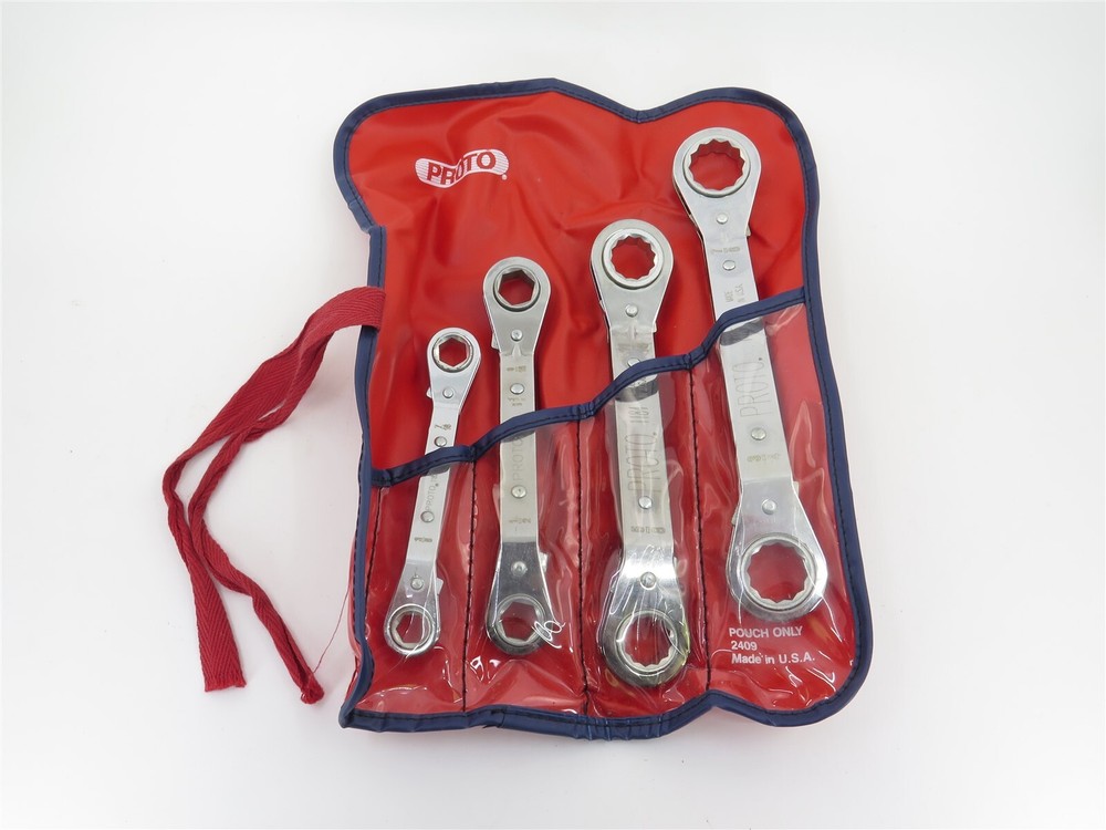 Proto® Tools (4) Standard Offset Double Box Reversible Ratcheting Wrenches