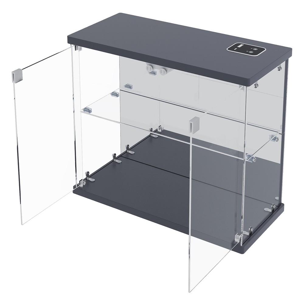 Smart Display Case with Human Sensor, Display Box with LED Lights for Figures