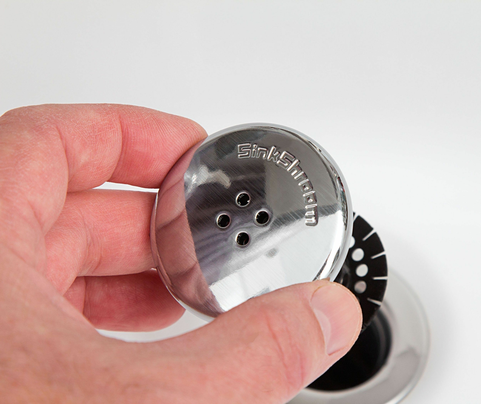 SinkShroom® Black Ultimate Hair Catcher Snare Strainer for Sink by TubShroom