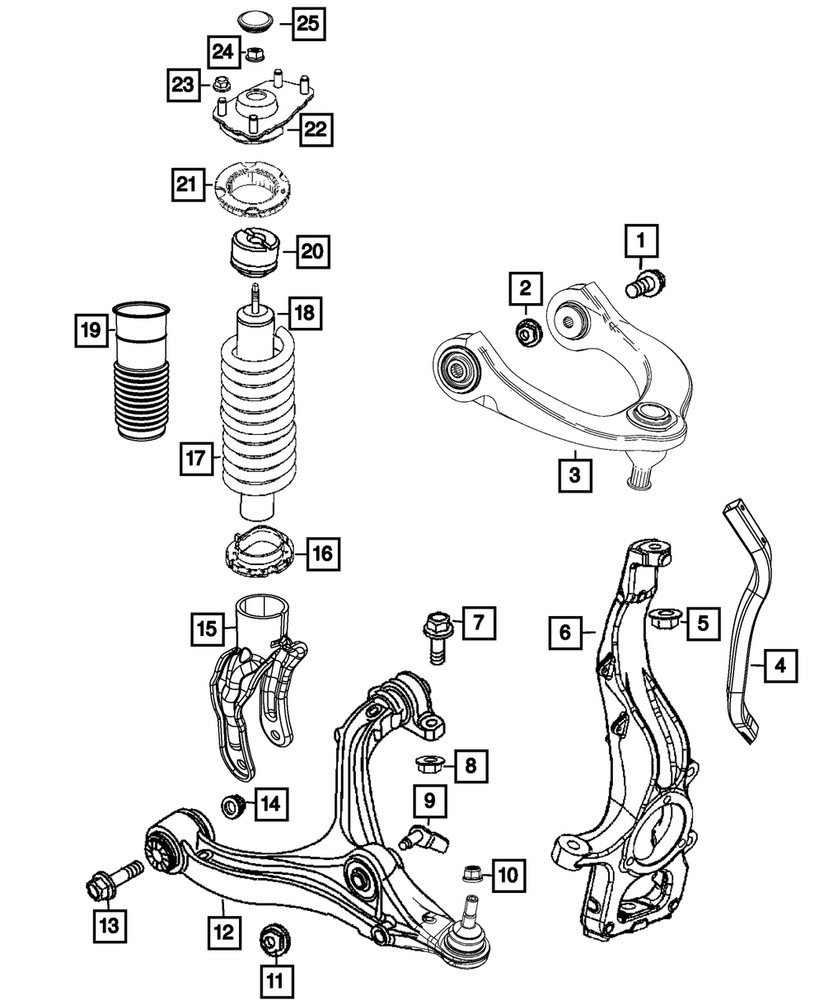 Genuine Mopar Front Coil Spring Right Left 68507103AA