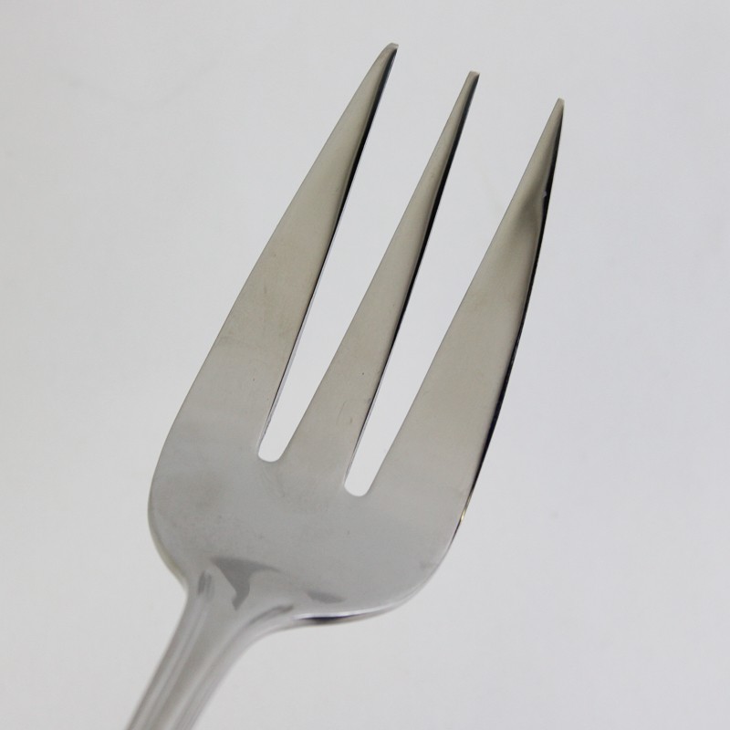 Wallace Silver Royal Thread Pattern 18/10 SS Solid Serving Fork 8.75" Rare Item