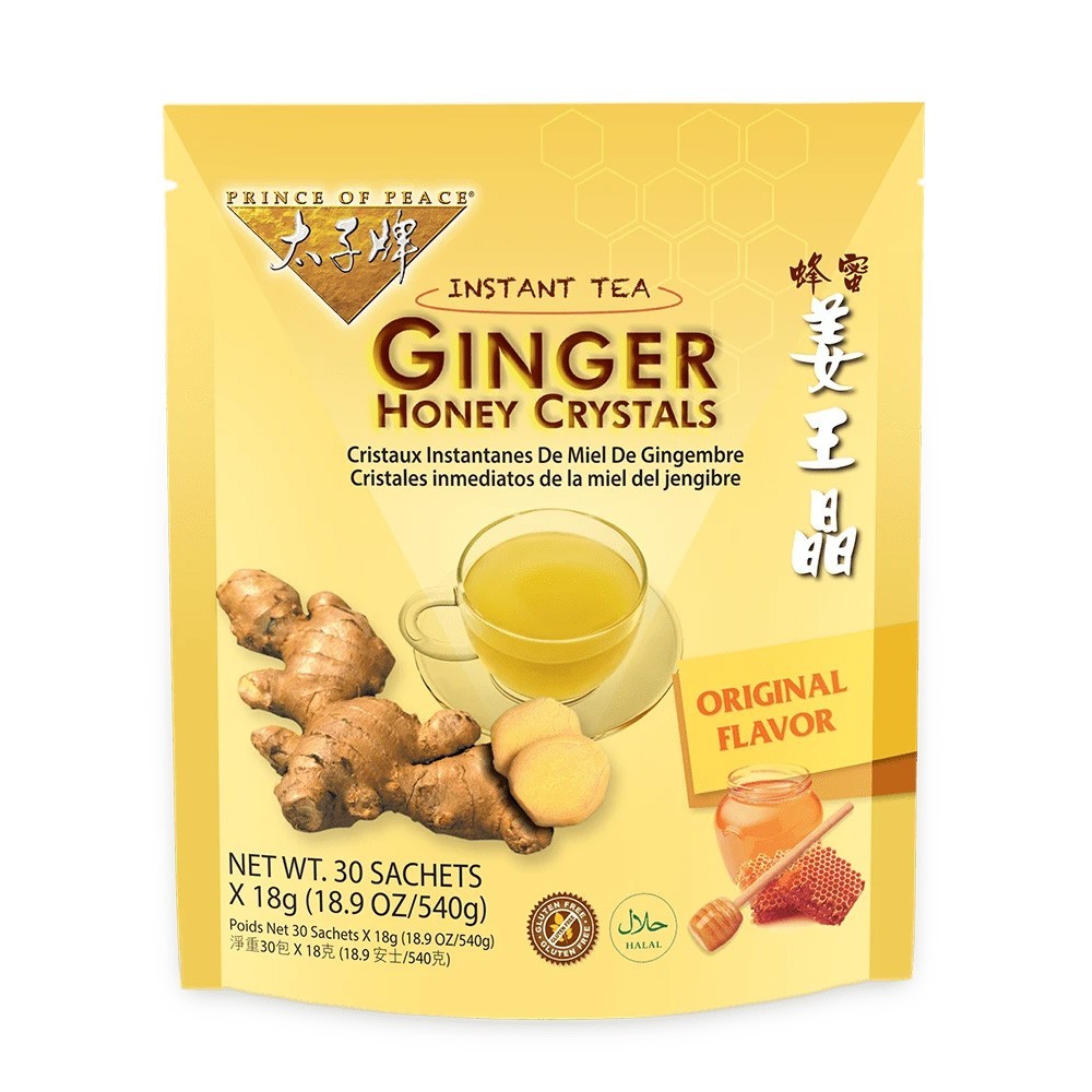 PRINCE OF PEACE GINGER HONEY CRYSTALS 30 CT - BEST BY 3/5/25 BULK OPTIONS!