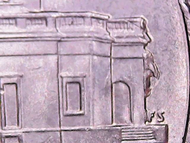 2018 P Jefferson Nickel - "Bee Hive" Die Chip Reverse - Error