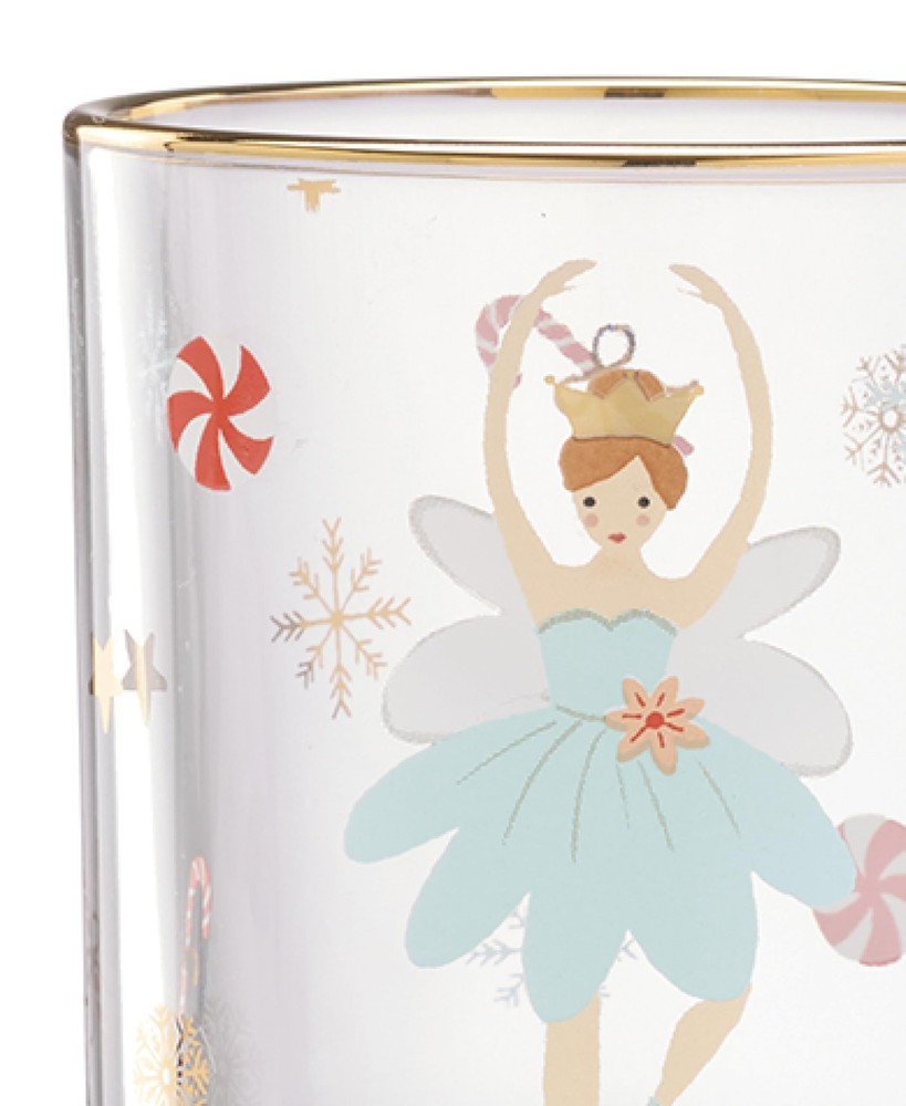 Lenox 898402 Nutcracker Ballet Double Old Fashioned 11 oz, Red & Green