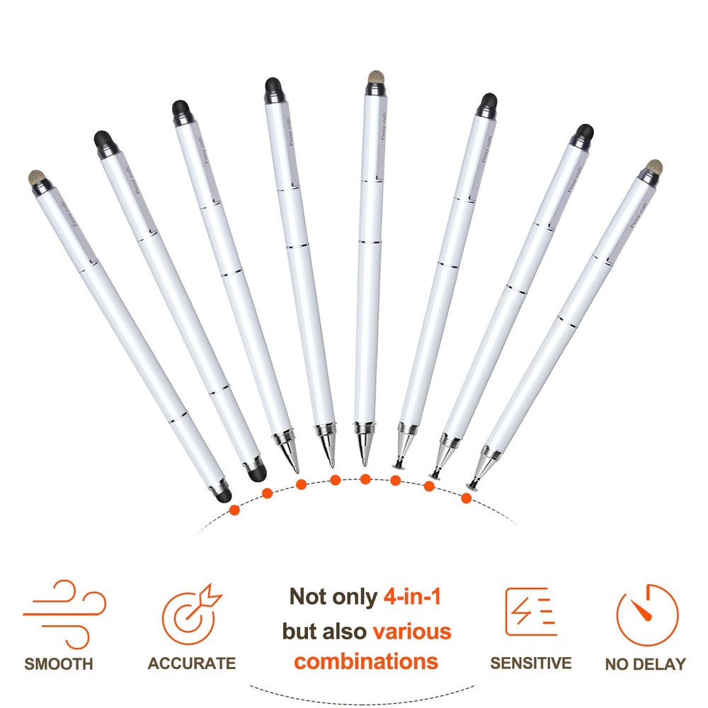 Stylus Pen for Touchscreen - Versatile 4 in 1 High Sensitivity and Precision ...