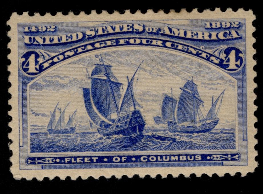 US Sc#233 HINGED SUPERB GEM-NATURALGUMBEND