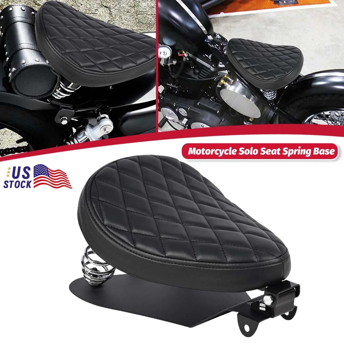 For Honda Rebel 250 CMX250C 300 500 Bobber Solo Seat Spring W/ Base Saddle US