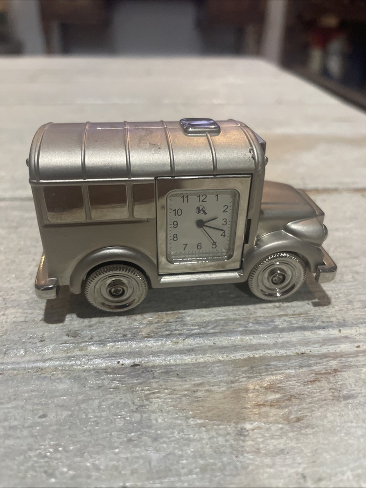 Miniature School Bus Desk Clock K