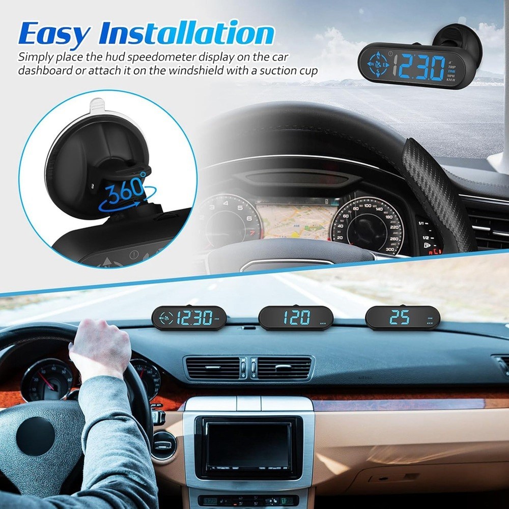 Digital Speedometer for Car, Head Display, Speedometer, Odometer 9237