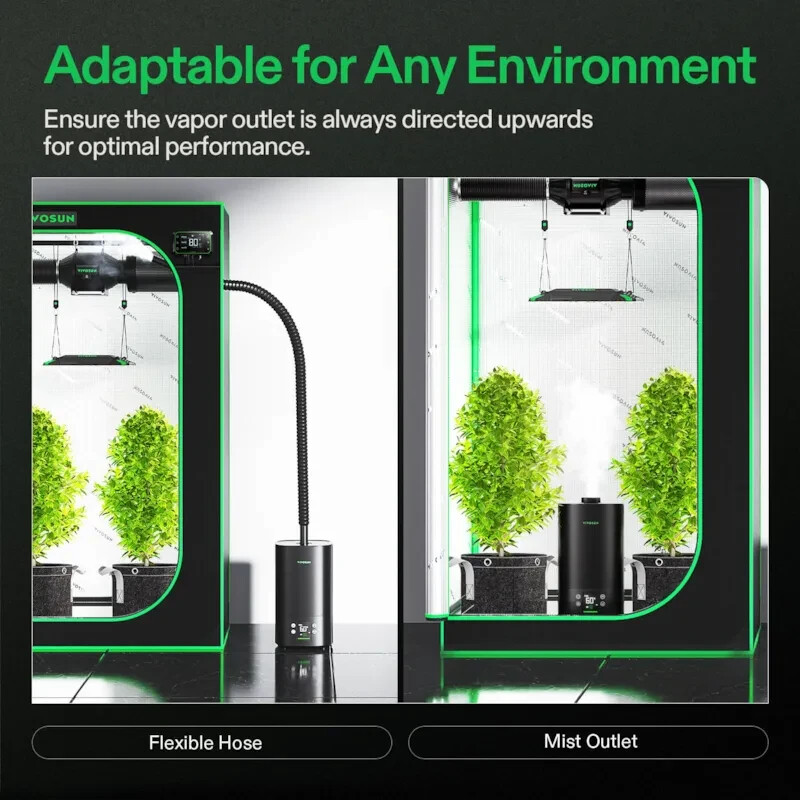 VIVOSUN H05 1.32Gal / 5L Environmental Air Humidifier Wi-Fi for Plant Grow