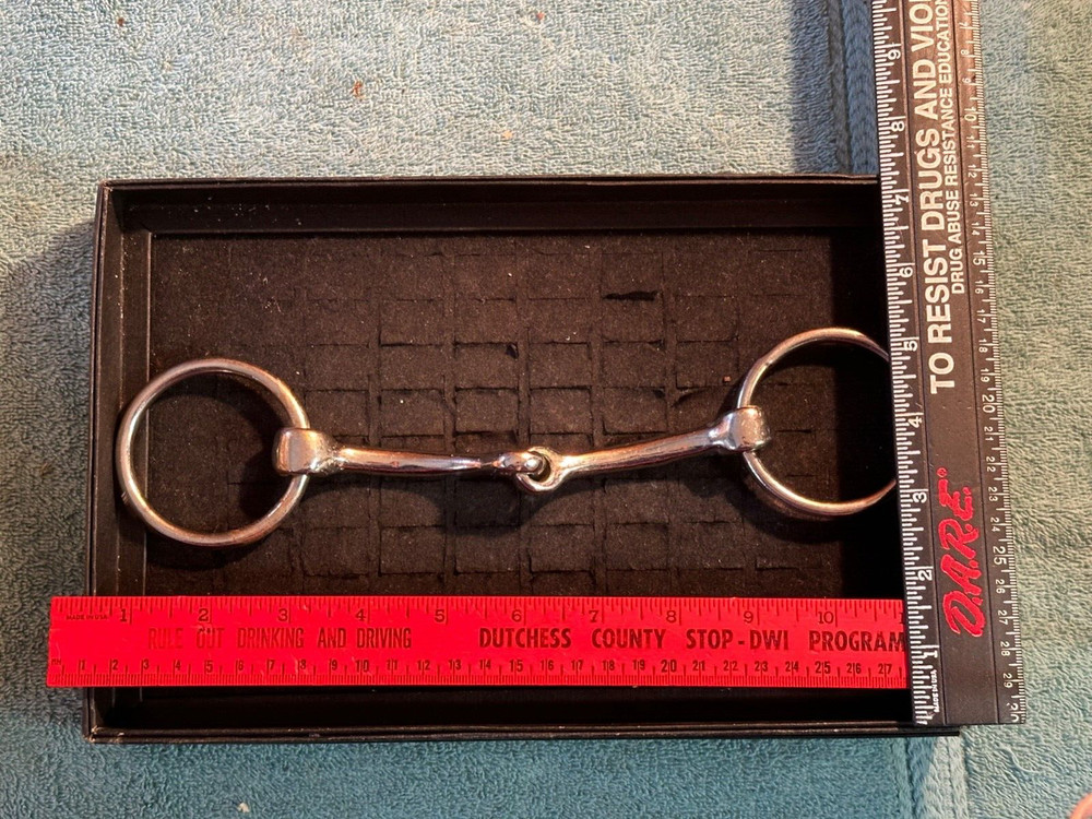 11" Single Joint Double Loop Loose Ring Horse Bit Snaffle