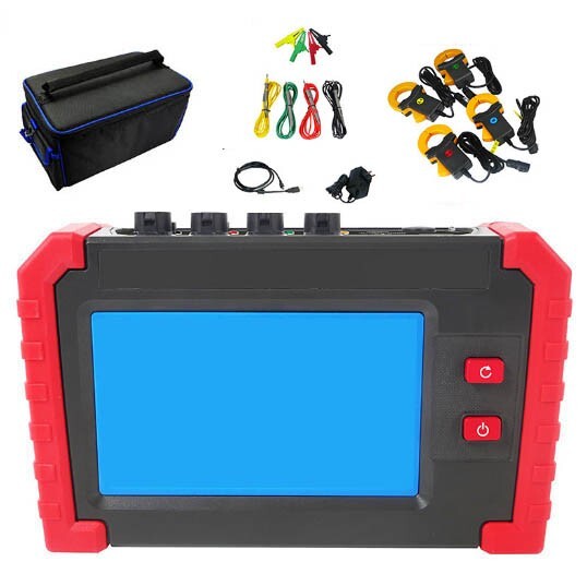 Three Phase Power Quality Analyzer with 4pcs Current Clamps Range 0.1A~100A
