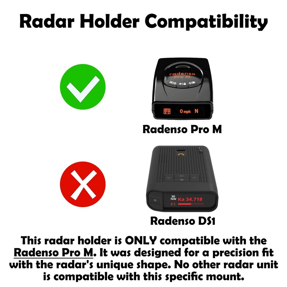 Bartallama3D Radar Holder - Radenso Pro M for C8 Corvette