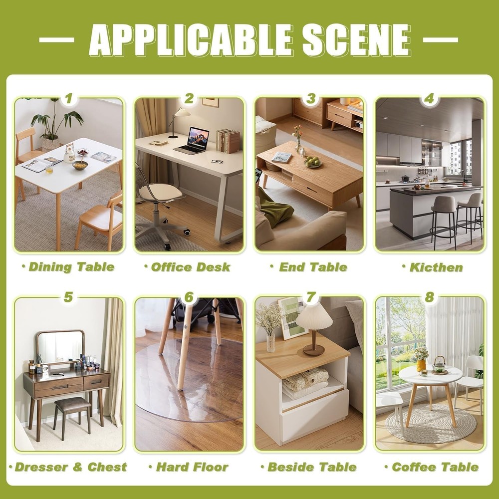 Clear Round Table Protector 47 Inch Thick Clear Table Cover Protector Round